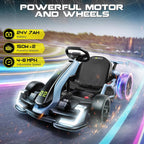 24V Kids Electric Go Kart Drift Kart Car with Adjustable Seat, Fast 8.5 MPH, 300W Powerful Motor and 2 Speed