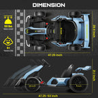 24V Kids Electric Go Kart Drift Kart Car with Adjustable Seat, Fast 8.5 MPH, 300W Powerful Motor and 2 Speed