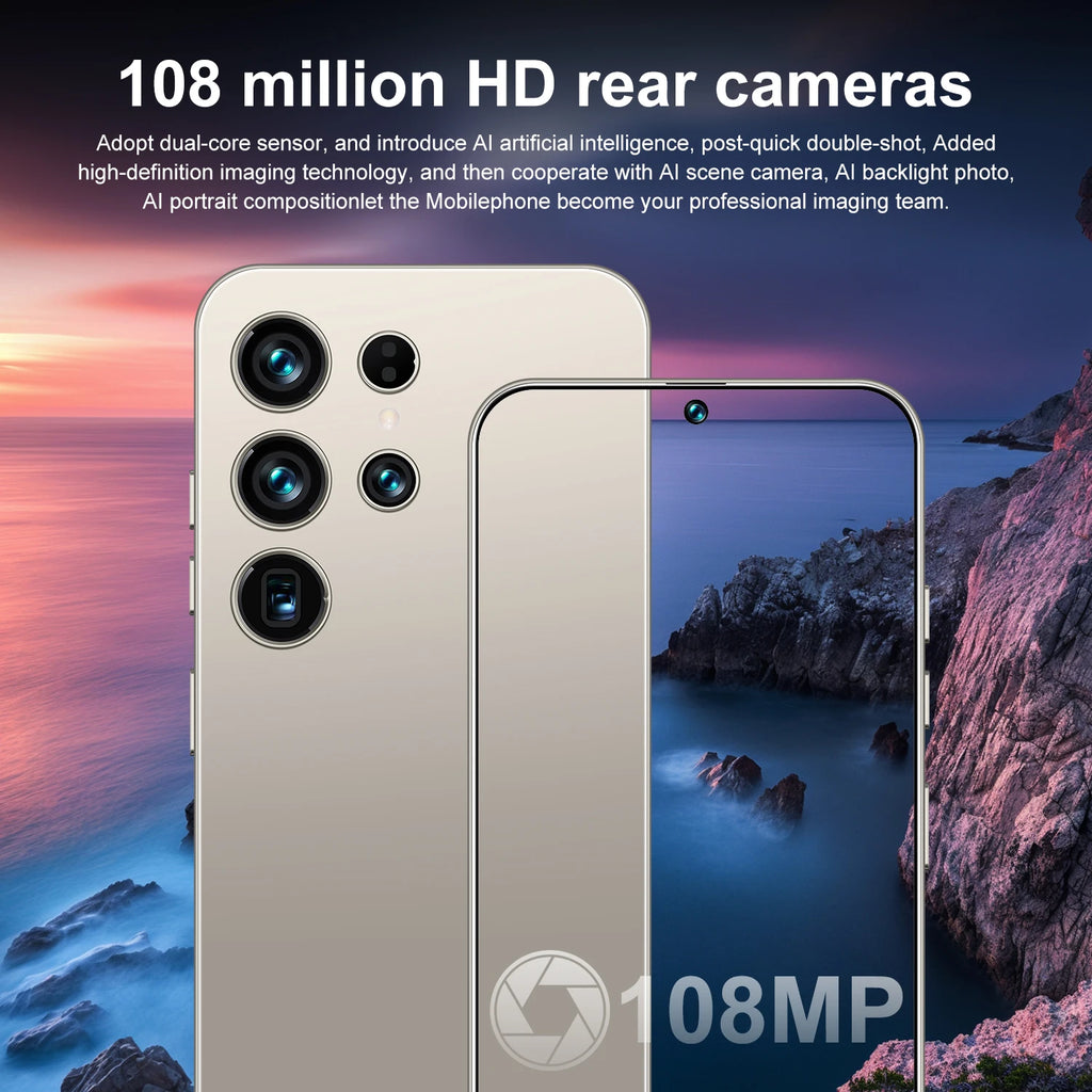 S26 Ultra 5G Smartphone – 22GB+2TB, 7.3" 144Hz, 108MP, Android 14