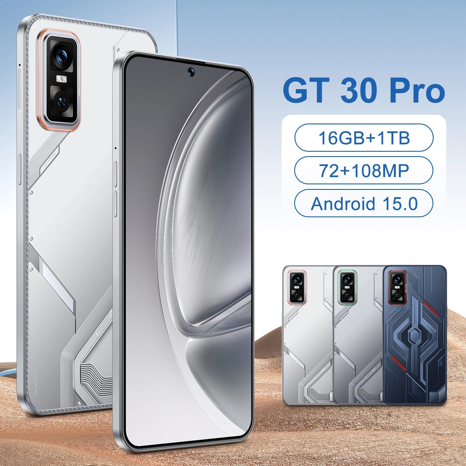 GT10 Pro 5G Smartphone – 16GB+1TB, Dual SIM, Waterproof, Face Recognition