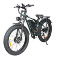 Green electric bike on a white background
