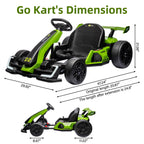 24V Kids Electric Go Kart with 300W Motors, Drift & Sport Modes, Adjustable Length & EVA Tires for Outdoor Racing Ride-on Toy