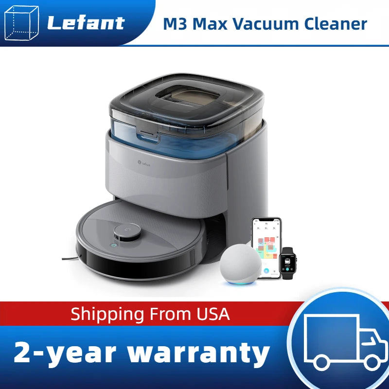 Lefant M3 Max Robot Vacuum & Mop – 20000Pa, Anti-Tangle, Auto Mop Washing