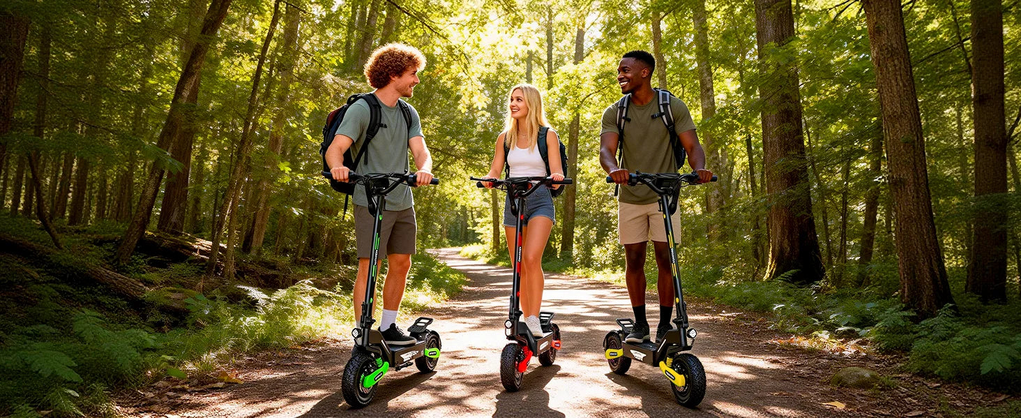 EOEOTWO 1200W Off-Road Electric Scooter – 48V, 30MPH, 11" Tubeless, Foldable