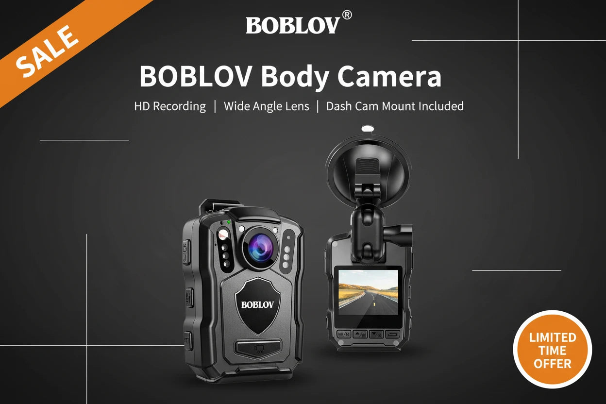 BOBLOV M5 Police Body Cam GPS Recorder 1440P Body Mounted Cam 128G Bodycam Night Vision IP67 Dashcam 4200mAh Battery Body Camera