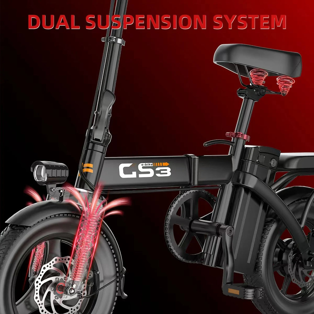 UPlee 14" Electric Bike – 500W, 48V 15Ah, 20MPH, 30-Mile Range, Lightweight