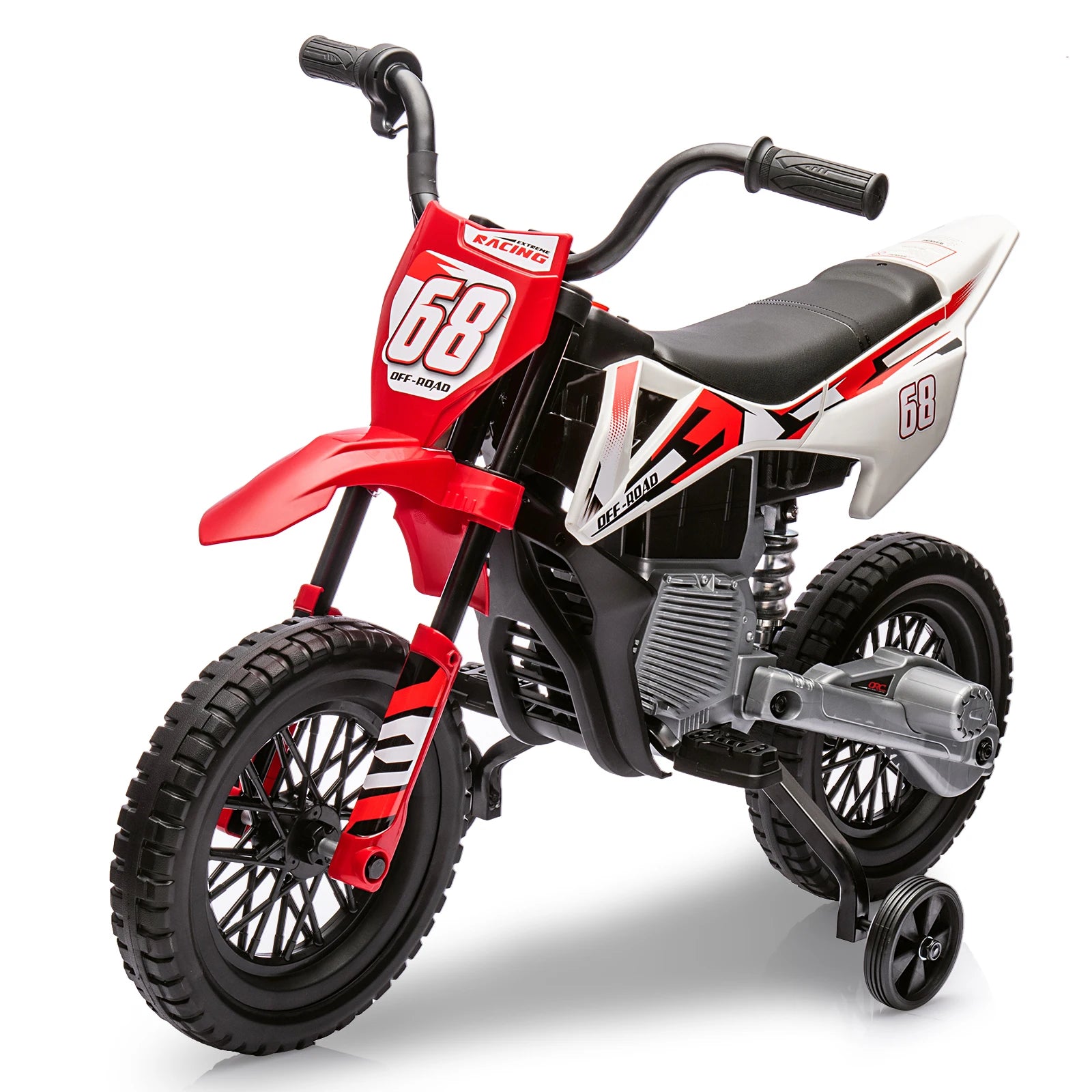 12V Kids Electric Dirt Bike with Training Wheels 3MPH Ride-On Motorcycle"
