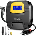 Nilight Tire Inflator Air Compressor 12V DC Portable Pump with Digital Pressure Gauge 150PSI Auto LED Light for Car ATV Bicycles