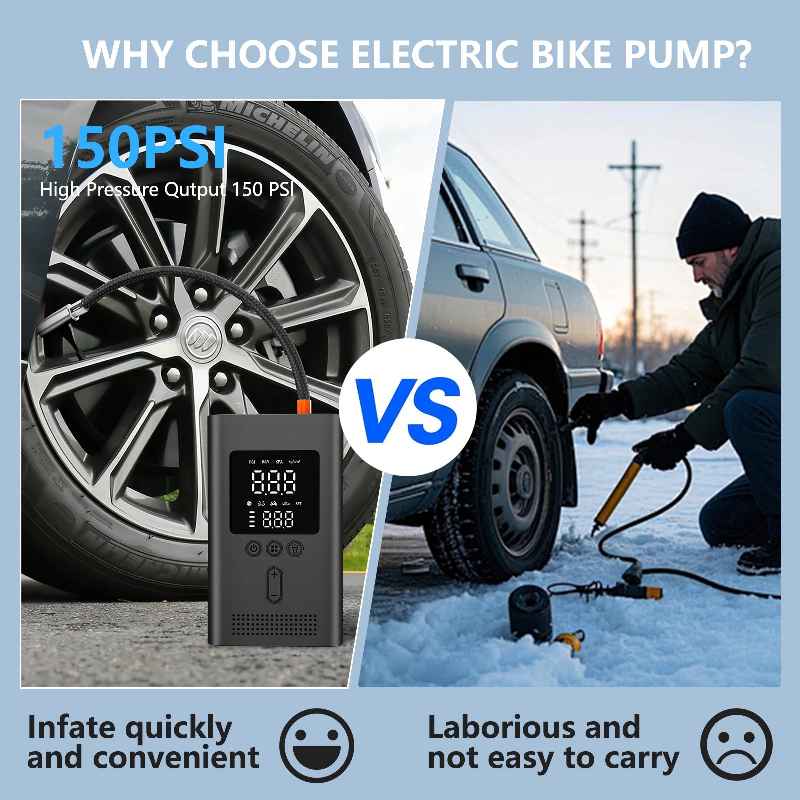 1500A Jump Starter with Air Compressor – 150PSI Digital Tire Inflator & Car Booster