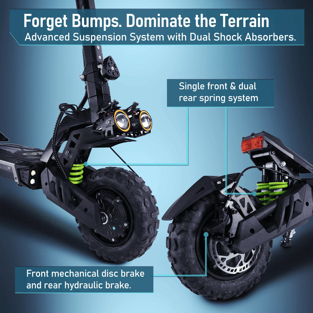 EOEOTWO Electric Scooter 6000W Dual Motor – 55MPH, 60-Mile Range