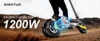 EOEOTWO 1200W Off-Road Electric Scooter – 48V, 30MPH, 11" Tubeless, Foldable