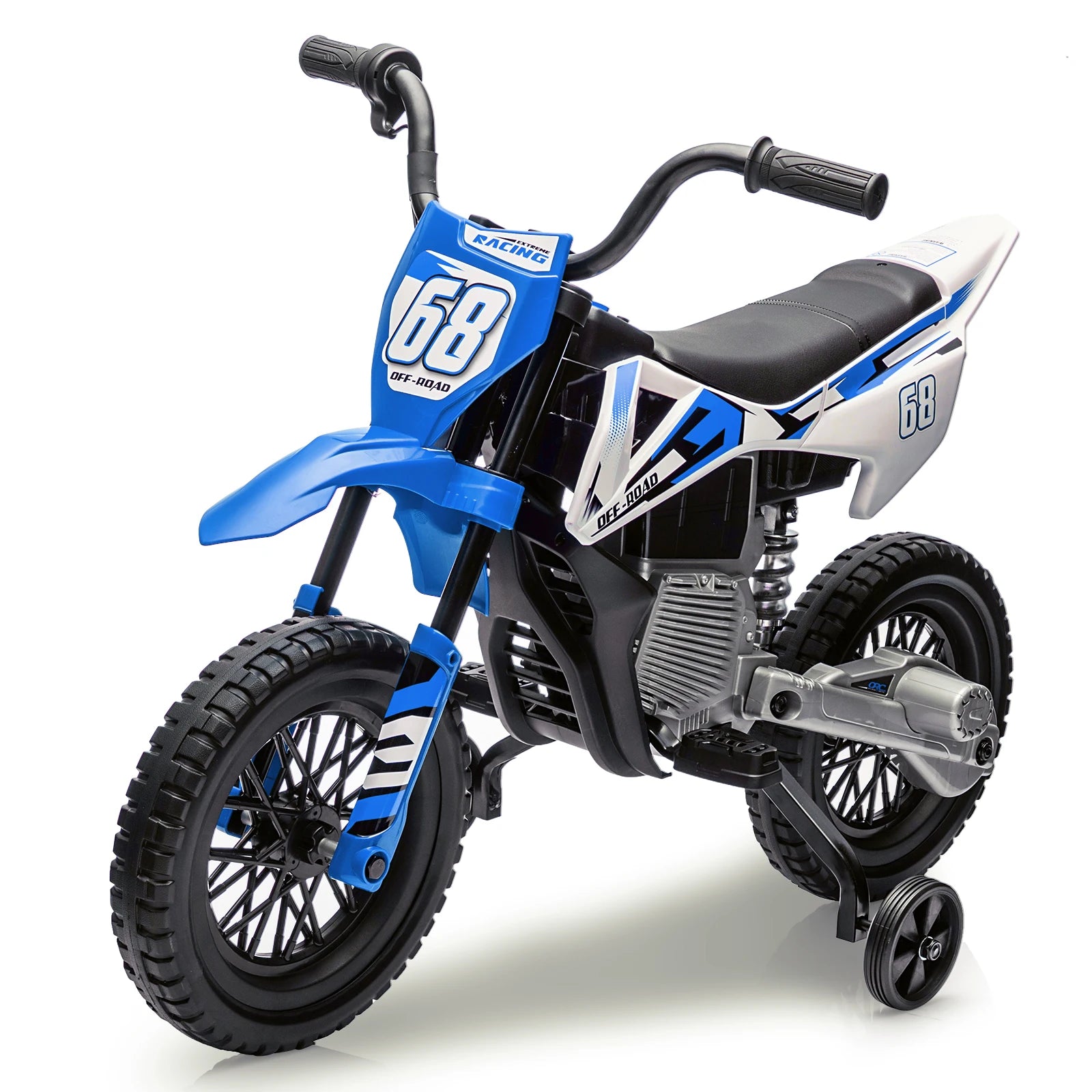 12V Kids Electric Dirt Bike with Training Wheels 3MPH Ride-On Motorcycle"
