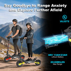 EOEOTWO 1200W Off-Road Electric Scooter – 48V, 30MPH, 11" Tubeless, Foldable