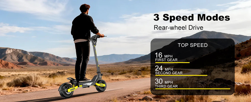 EOEOTWO 1200W Off-Road Electric Scooter – 48V, 30MPH, 11" Tubeless, Foldable