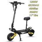 EOEOTWO 1200W Off-Road Electric Scooter 48V 30MPH Foldable 11 Inch Tubeless"
