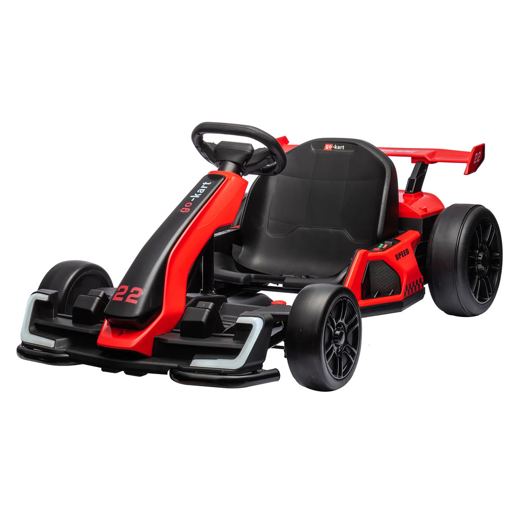 24V Kids Electric Go Kart with 300W Motors, Drift & Sport Modes, Adjustable Length & EVA Tires for Outdoor Racing Ride-on Toy