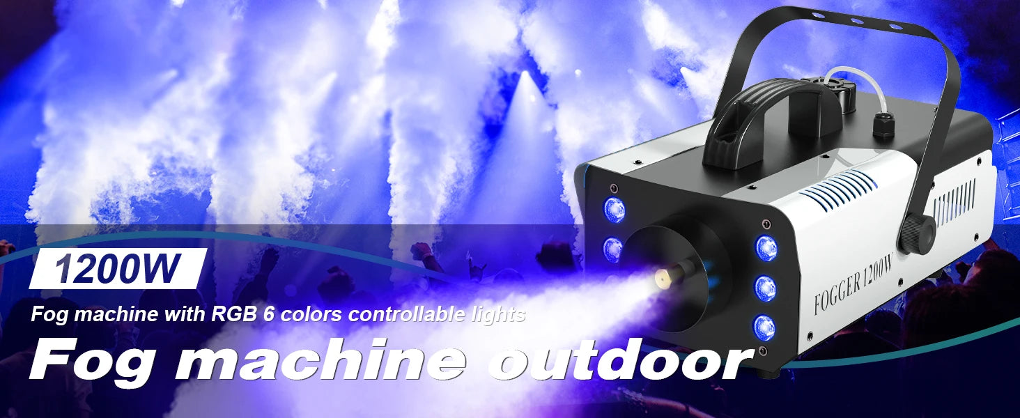 1200W Smoke Machine with RGB LED Lighting