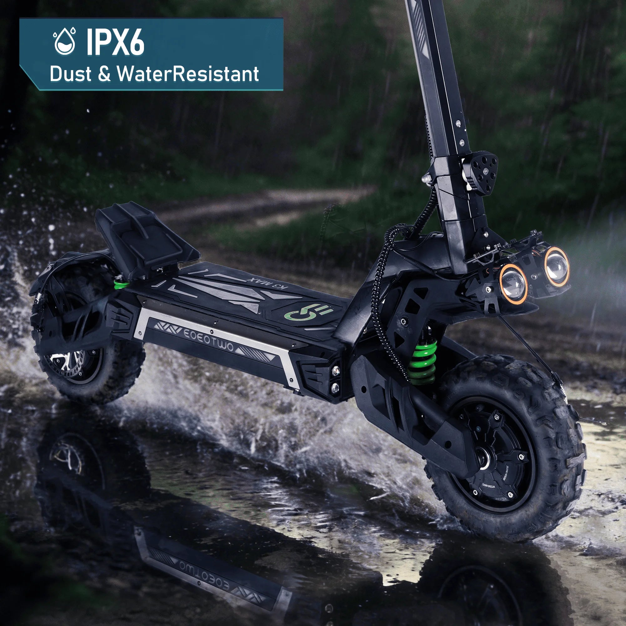EOEOTWO Electric Scooter 6000W Dual Motor – 55MPH, 60-Mile Range