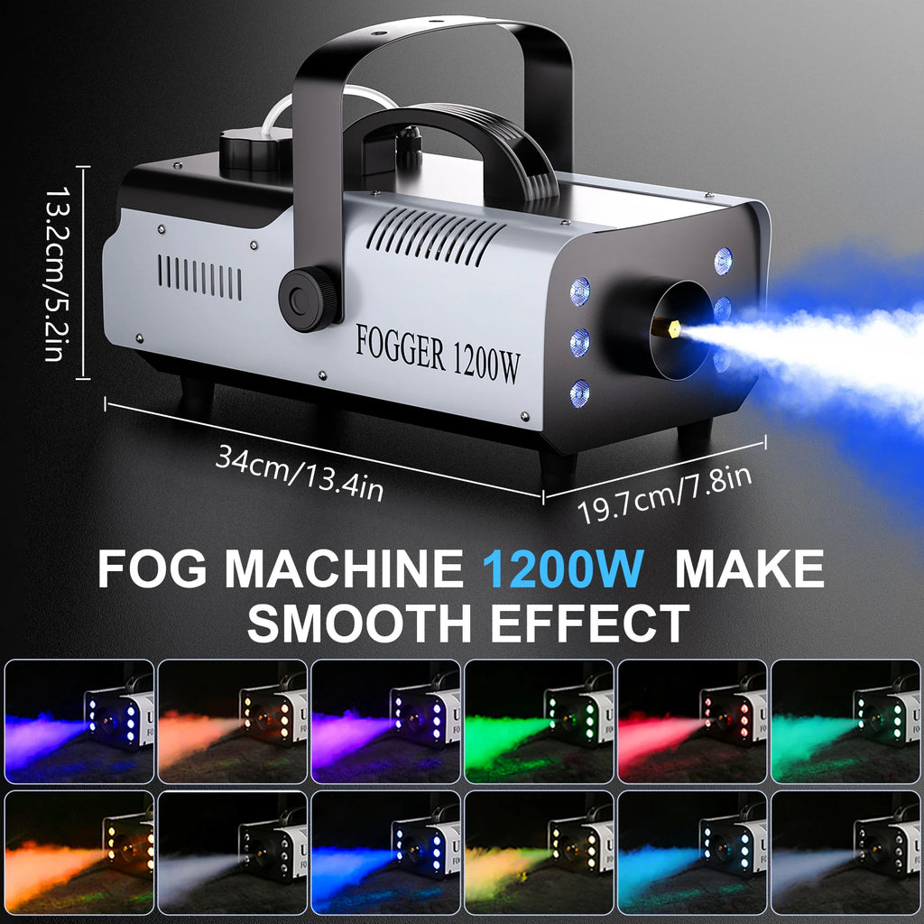 1200W Smoke Machine with RGB LED Lighting