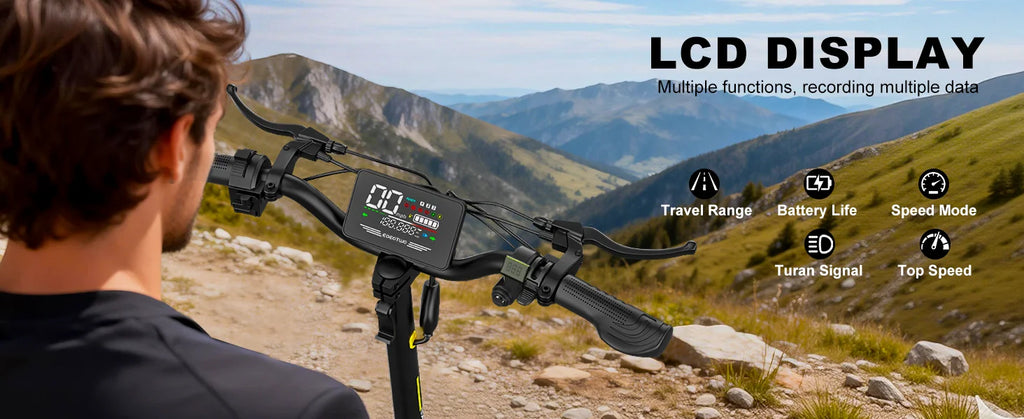 EOEOTWO 1200W Off-Road Electric Scooter – 48V, 30MPH, 11" Tubeless, Foldable