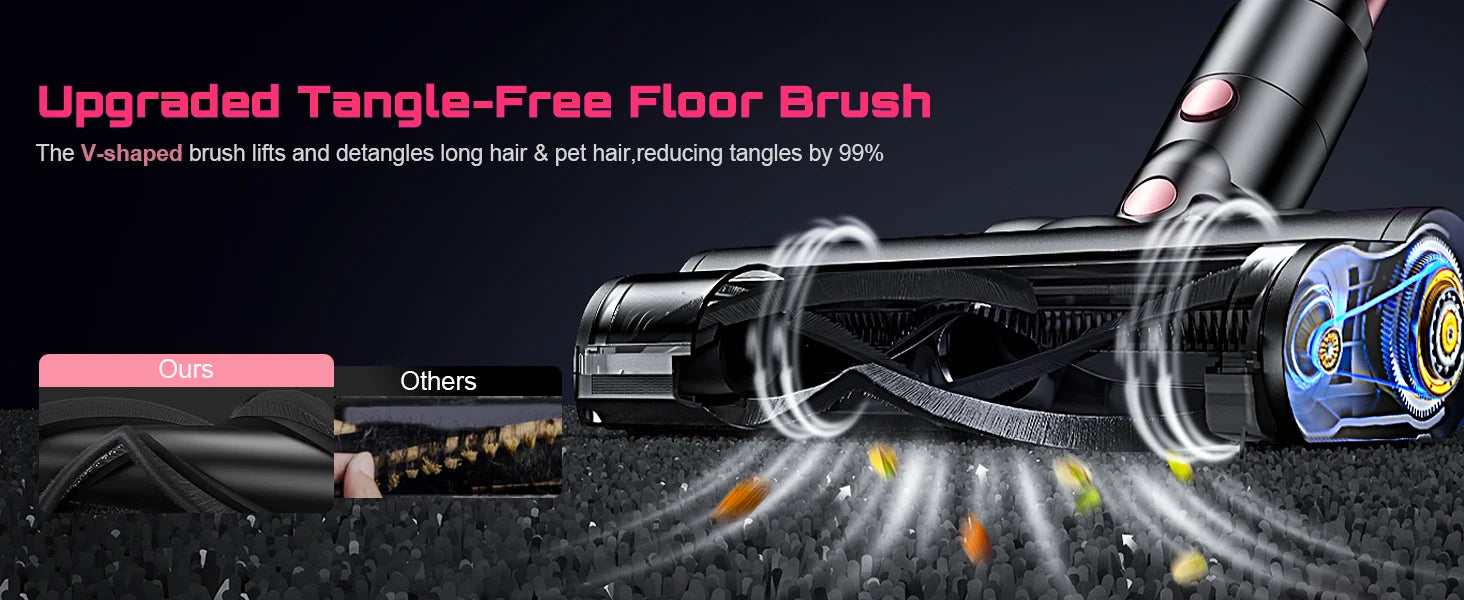 Cordless Vacuum Cleaner 10-in-1, 55Kpa Powerful Suction