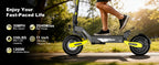 EOEOTWO 1200W Off-Road Electric Scooter – 48V, 30MPH, 11" Tubeless, Foldable