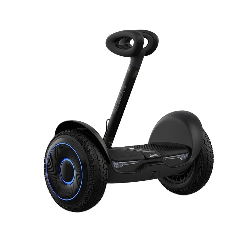 Black Segway hoverboard on a white background