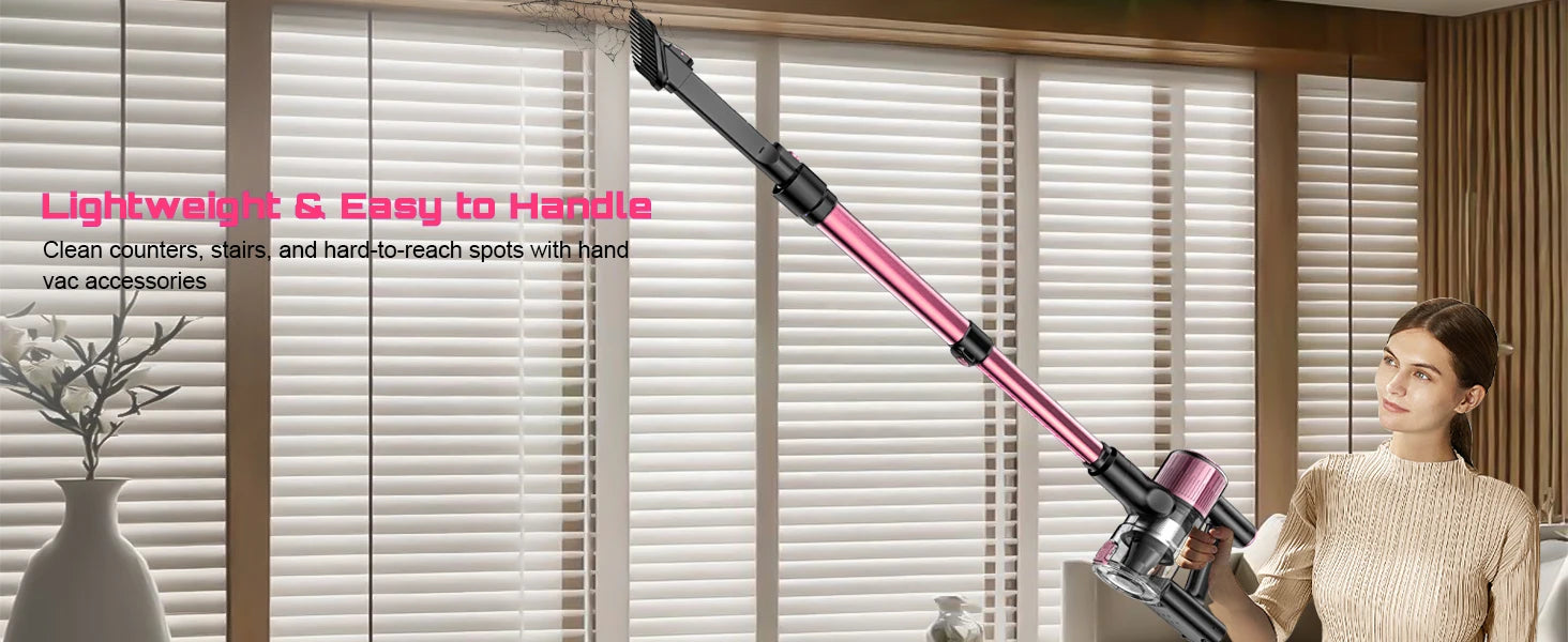 Cordless Vacuum Cleaner 10-in-1, 55Kpa Powerful Suction