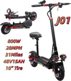 EOEOTWO 1200W Off-Road Electric Scooter 48V 30MPH Foldable 11 Inch Tubeless