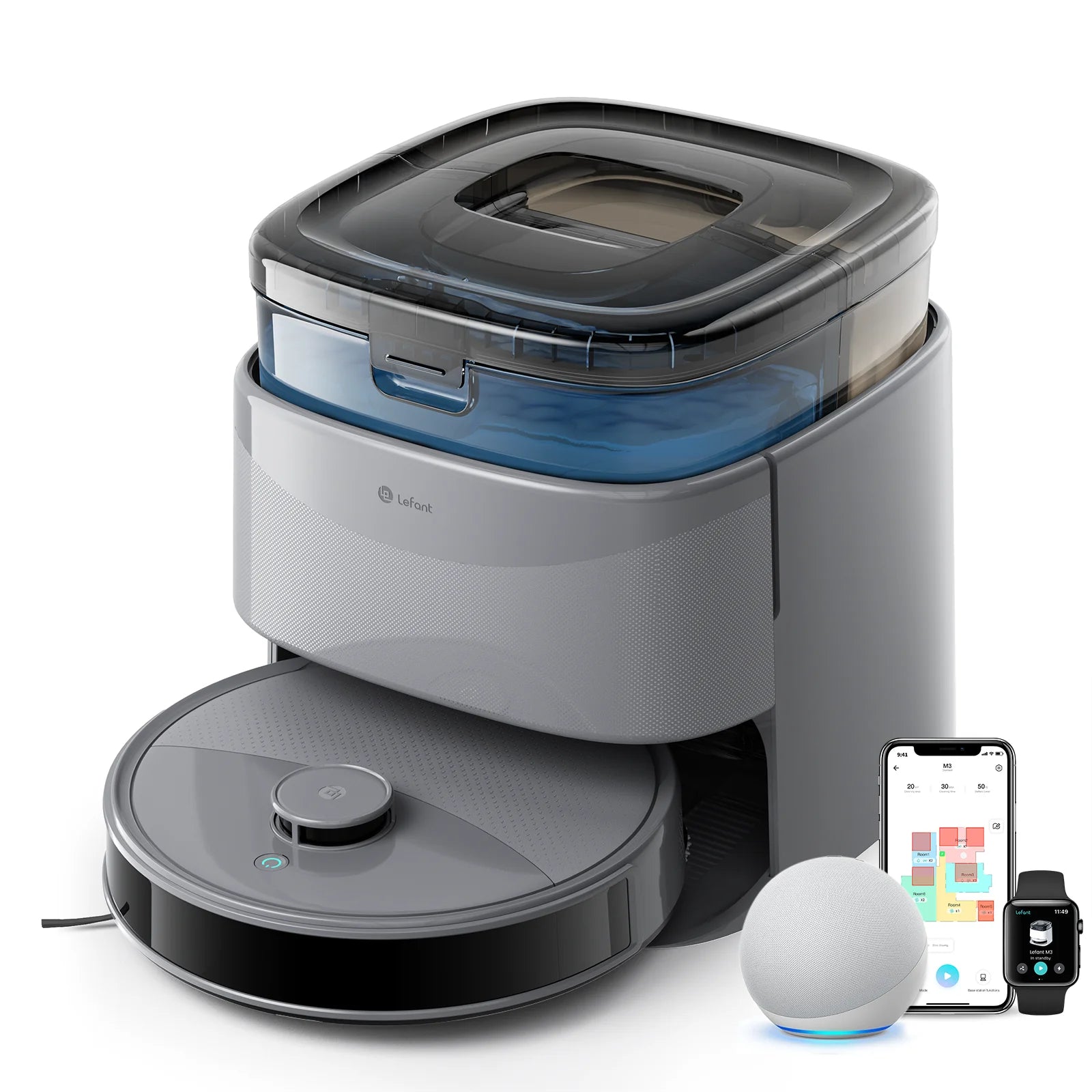Lefant M3 Max Robot Vacuum & Mop – 20000Pa, Anti-Tangle, Auto Mop Washing