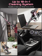 Cordless Vacuum Cleaner 10-in-1, 55Kpa Powerful Suction