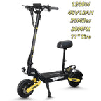 EOEOTWO 1200W Off-Road Electric Scooter 48V 30MPH Foldable 11 Inch Tubeless"
