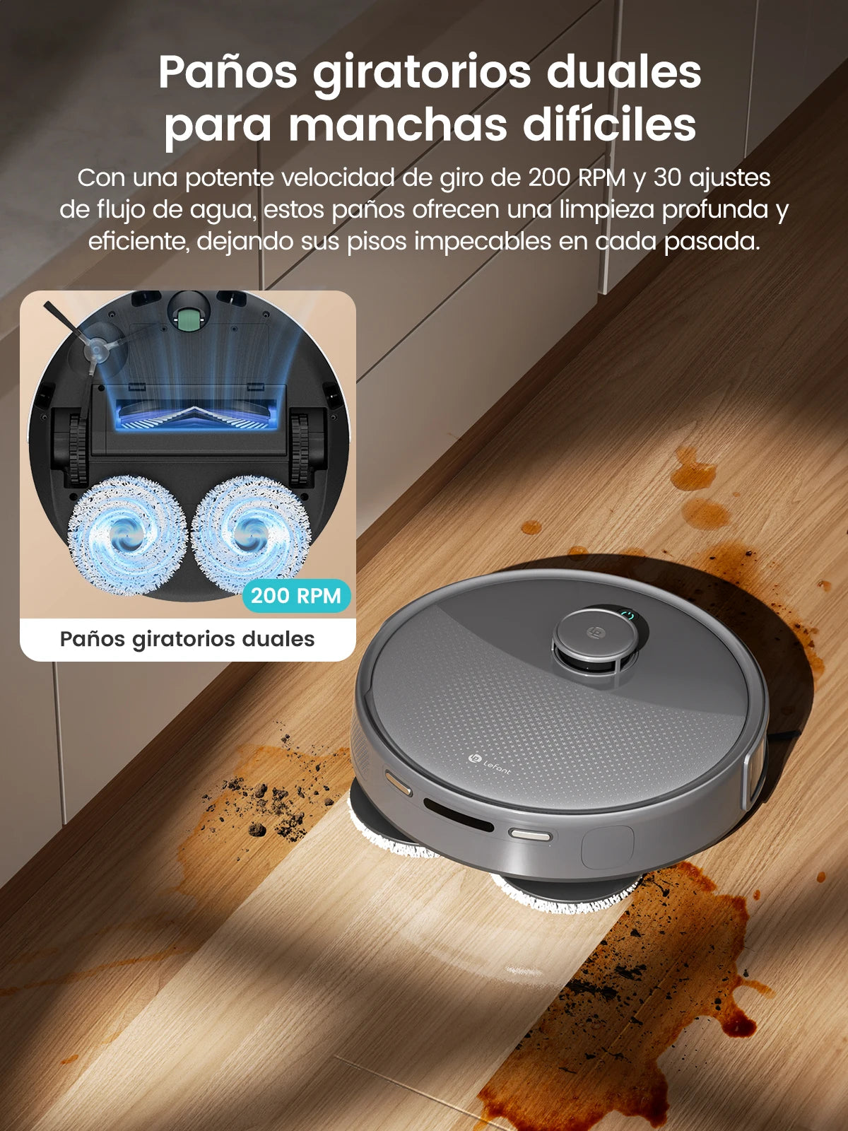 Lefant M3 Max Robot Vacuum & Mop – 20000Pa, Anti-Tangle, Auto Mop Washing