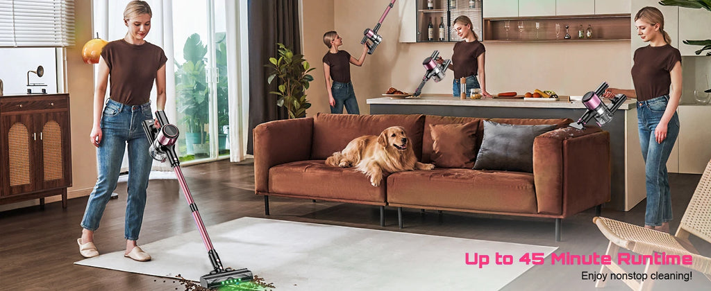 Cordless Vacuum Cleaner 10-in-1, 55Kpa Powerful Suction
