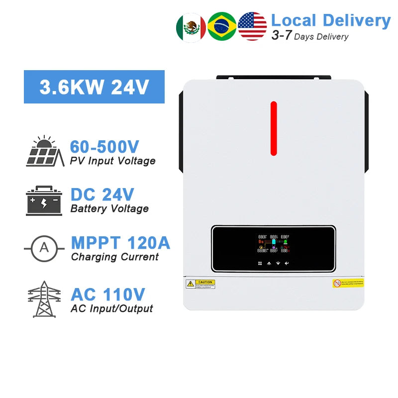 Y&H 3.6KW–4KW Hybrid Solar Inverter with 120A MPPT Controller