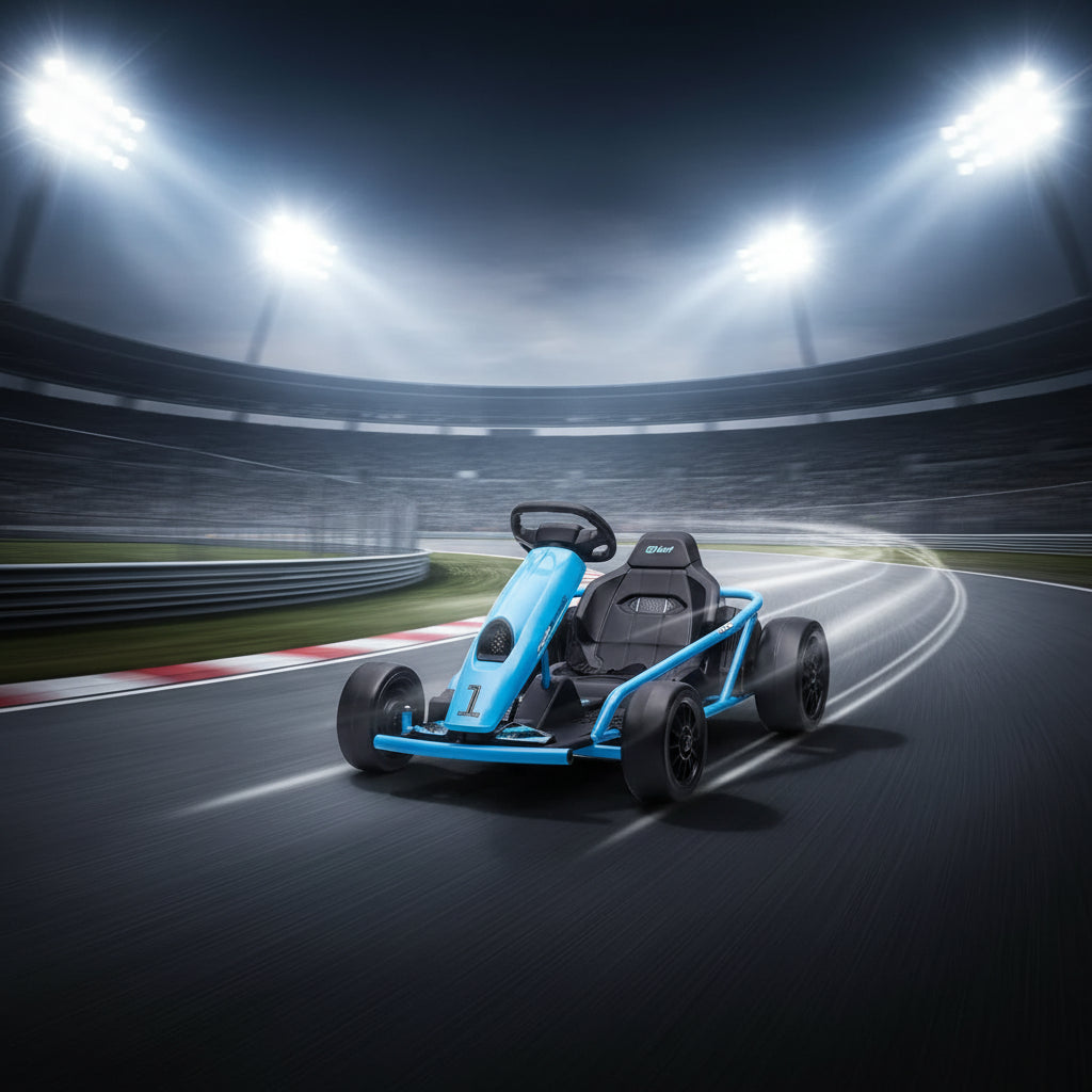 24V Kids Go Kart 2x300W Motors 8.1MPH Drift Racing Car 155Lbs Max Load 3-11Y"