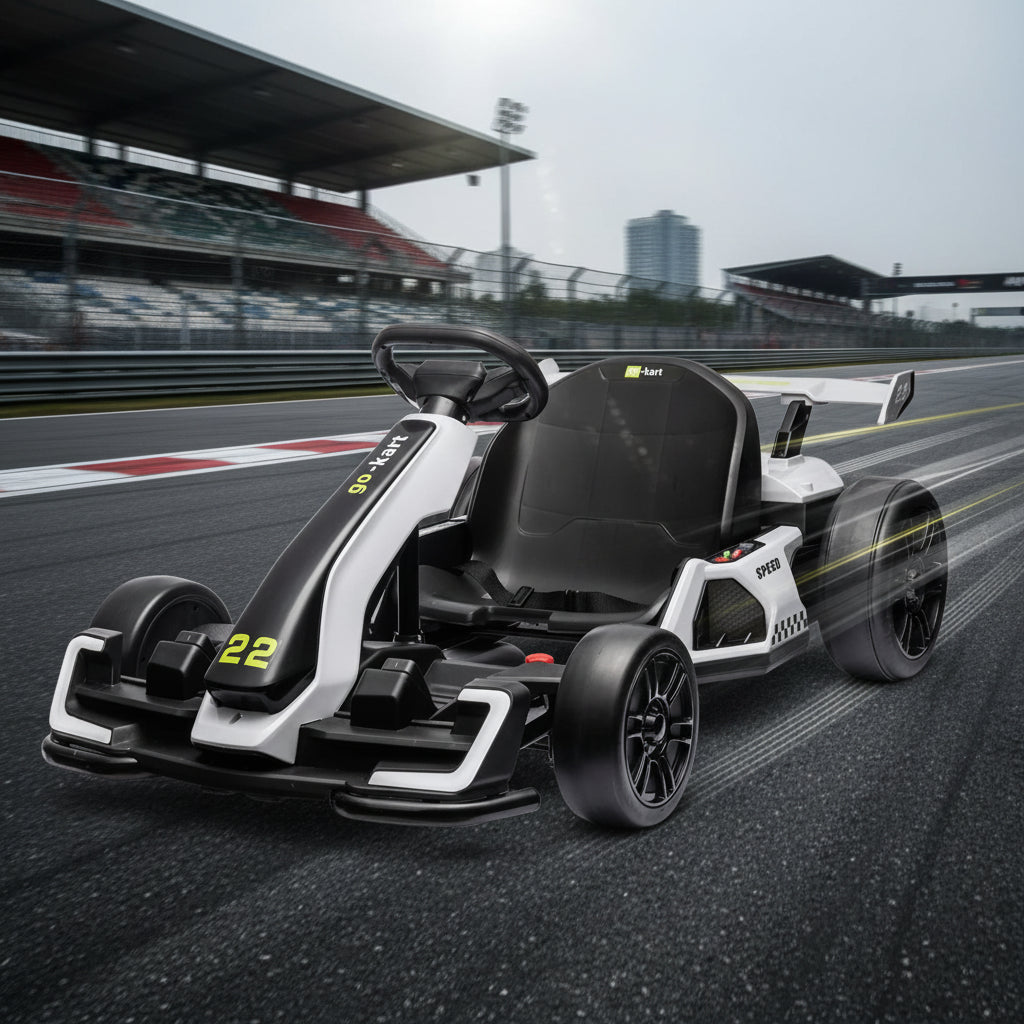 24V Kids Electric Go Kart 300W Drift Sport Mode Adjustable EVA Tires"