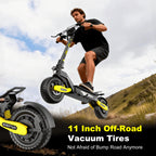 EOEOTWO 1200W Off-Road Electric Scooter – 48V, 30MPH, 11" Tubeless, Foldable