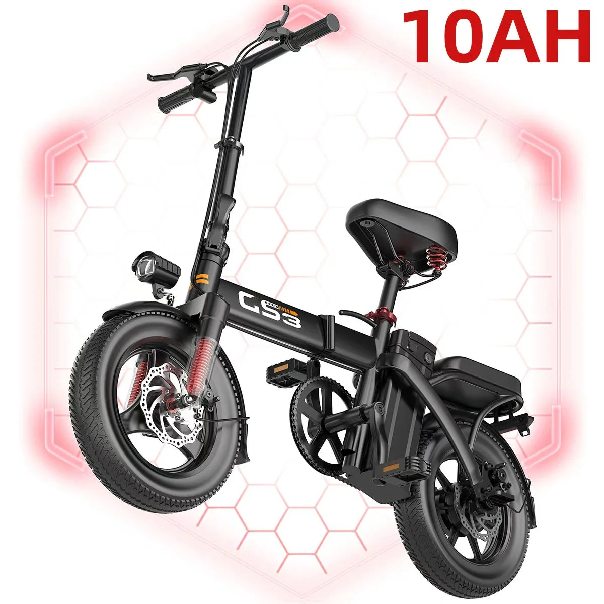 UPlee 14" Electric Bike – 500W, 48V 15Ah, 20MPH, 30-Mile Range, Lightweight