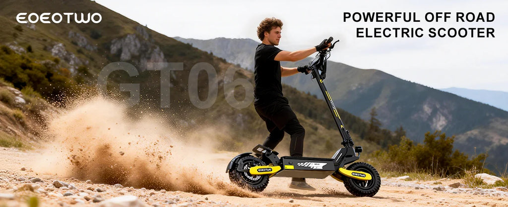 EOEOTWO 1200W Off-Road Electric Scooter – 48V, 30MPH, 11" Tubeless, Foldable