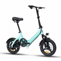 Blue Bodywel T16pro folding electric bike, white background